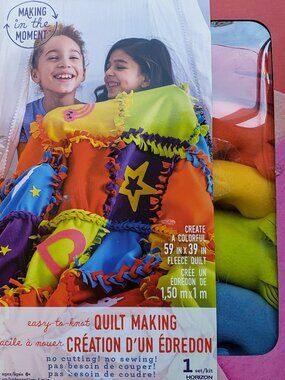 BNWoT Easy-to-Knot Quilt Making by Horizon Group USA, Create a 59” x 39” Fleece